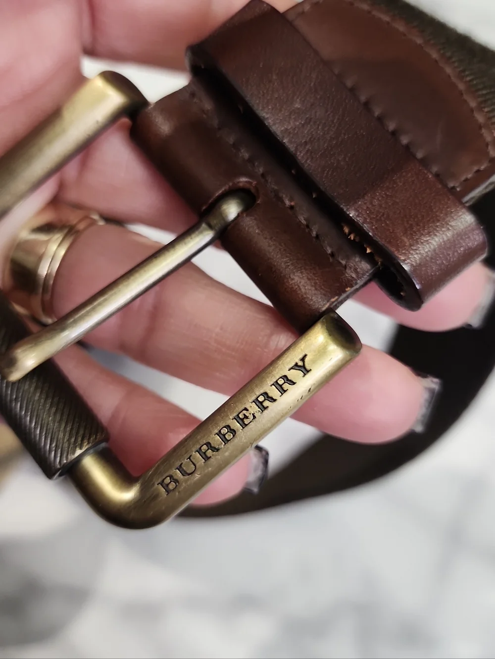 Authentic Nova Check Burberry Belt Fits 33"-37" - Picture 2 of 7